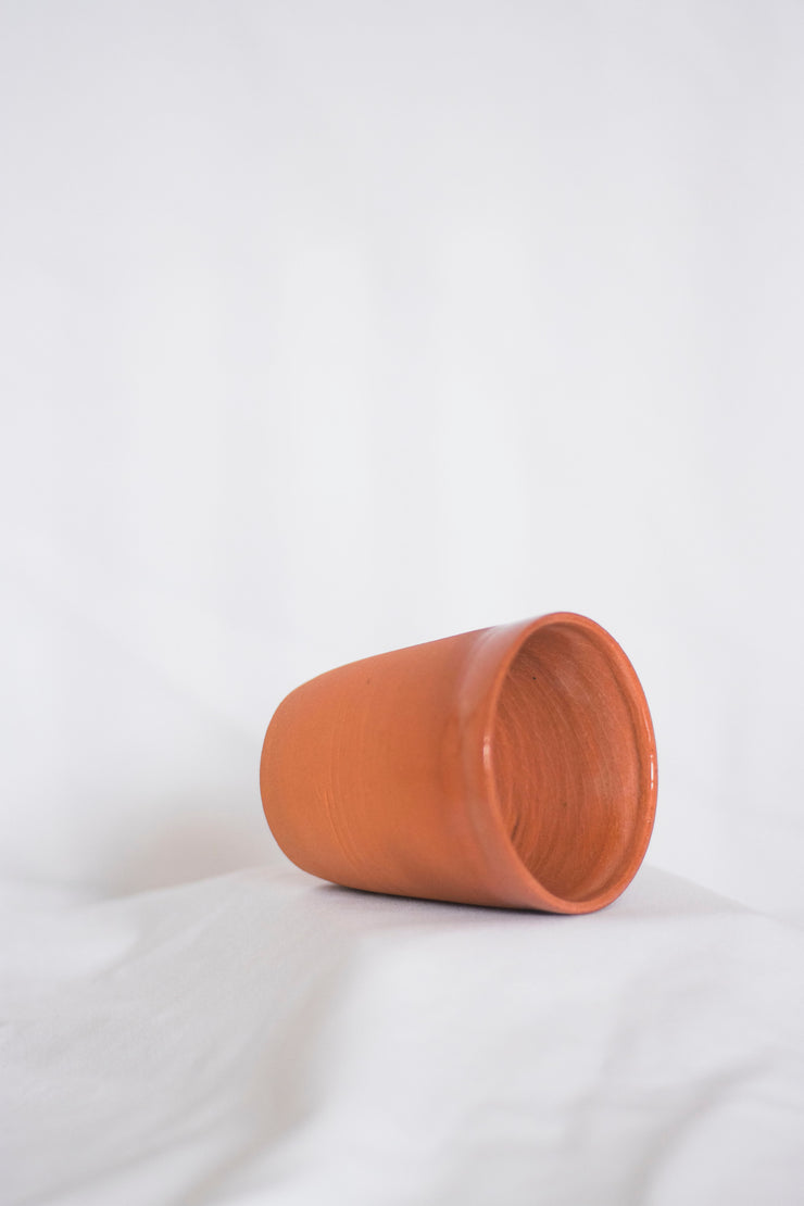 Handmade terracotta earthen cups in earth colour. Handmade in Nepal, using traditional method.