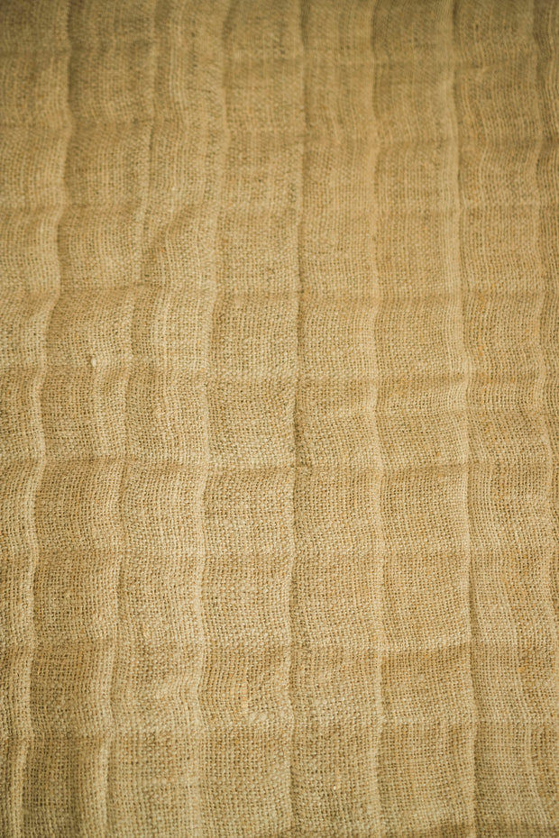 Detailed texture of the hemp yoga mat's woven surface.