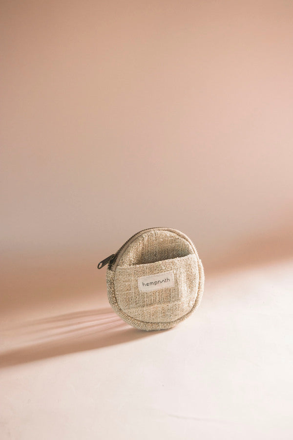 Natural Hemp Coin Purse, Eco friendly Coin Wallet